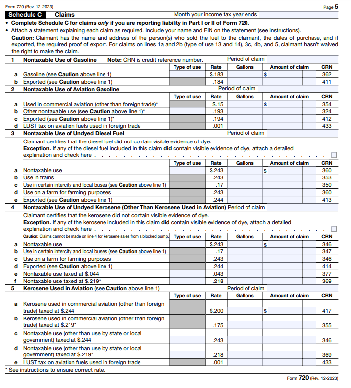 Schedule-C-Form-720-Instructions