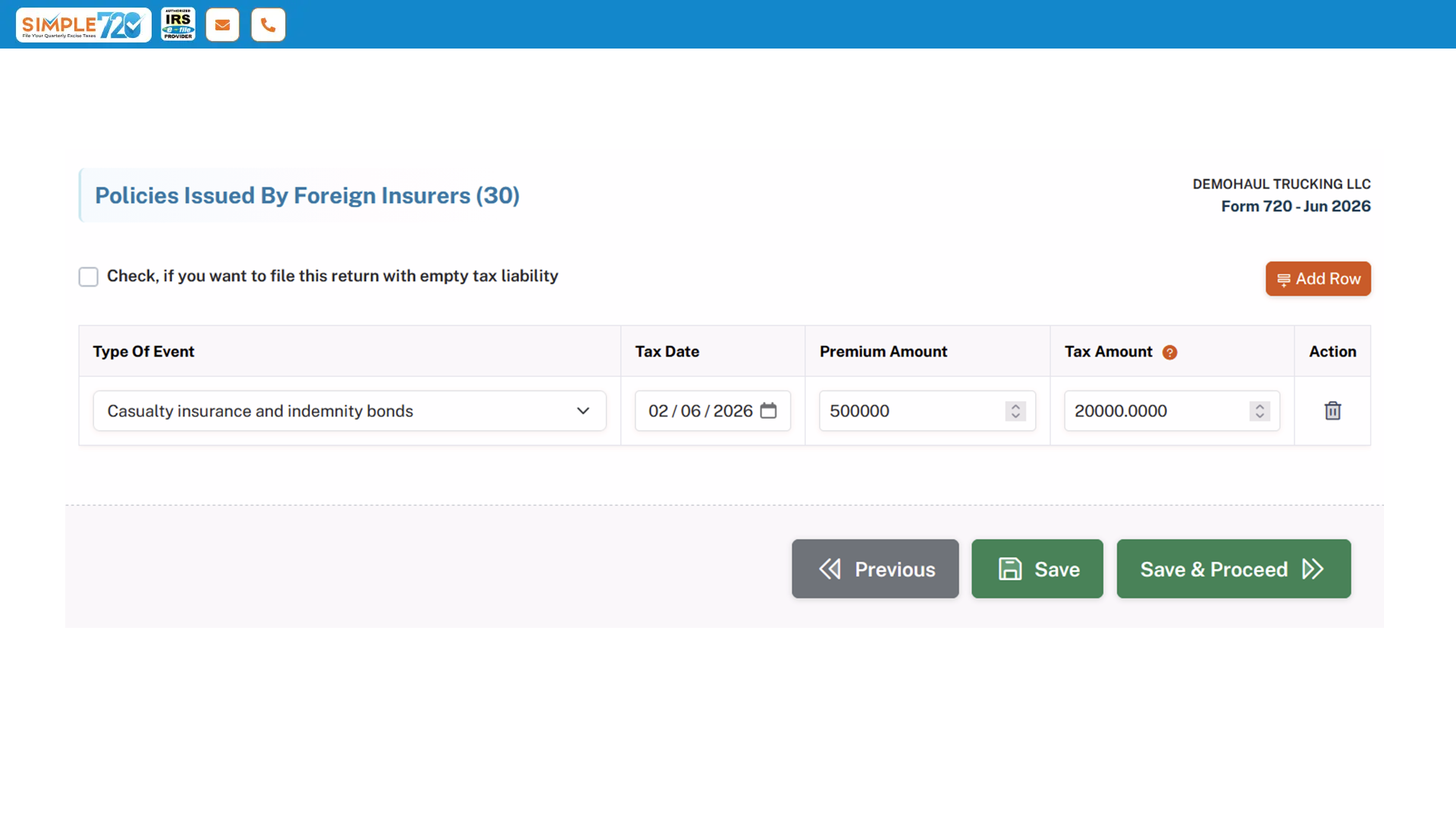 Step 3 - Provide tax details